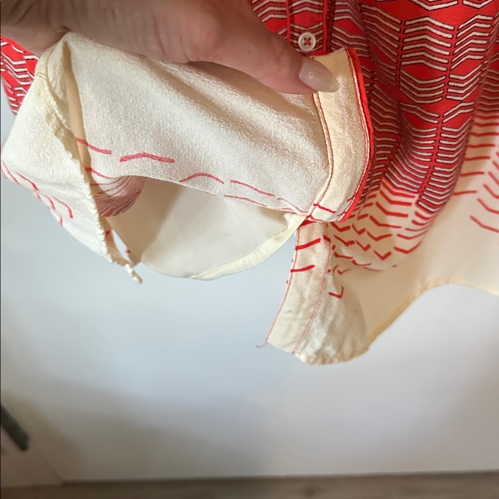 MAEVE | Anthropologie Victoria Midi Dress Button Down Retro Chevron Pattern - Picture 7 of 16